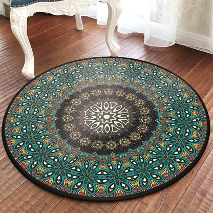 Traditioneller Multi Color Marokkanischer Teppich Polypropylen Mandala Teppich Anti-Rutsch Maschinenwaschbar Fleckenresistenter Teppich für Rom