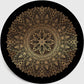 Retro Dunkel Farbiger Marokkanischer Teppich Polypropylen Mandala Muster Teppich Waschbar Rutschfest Haustierfreundlicher Teppich für Wohnraum