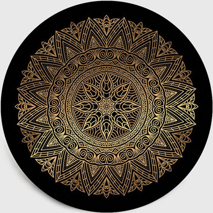 Retro Dunkel Farbiger Marokkanischer Teppich Polypropylen Mandala Muster Teppich Waschbar Rutschfest Haustierfreundlicher Teppich für Wohnraum