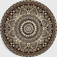 Retro Dunkel Farbiger Marokkanischer Teppich Polypropylen Mandala Muster Teppich Waschbar Rutschfest Haustierfreundlicher Teppich für Wohnraum
