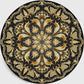 Retro Dunkel Farbiger Marokkanischer Teppich Polypropylen Mandala Muster Teppich Waschbar Rutschfest Haustierfreundlicher Teppich für Wohnraum