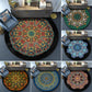 Türkischer Mandala Teppich Mehrfarbig Synthetik Teppich Waschbar Haustierfreundlich Antirutsch-Rücken Teppich für das große Zimmer
