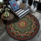 Retro Mandala Indoor Teppich Dunkle Farbe Marokkanischer Teppich Polypropylen Rutschfest Haustierfreundlich Waschbarer Teppich für das Wohnzimmer