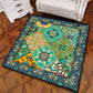 Multifarbiger Mandala Teppich Polypropylen Türkischer Teppich Rutschfeste Rückseite Fleckenresistent Maschinenwaschbarer Teppich für Schlafzimmer