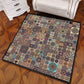 Multifarbiger Mandala Teppich Polypropylen Türkischer Teppich Rutschfeste Rückseite Fleckenresistent Maschinenwaschbarer Teppich für Schlafzimmer