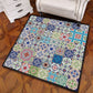 Multifarbiger Mandala Teppich Polypropylen Türkischer Teppich Rutschfeste Rückseite Fleckenresistent Maschinenwaschbarer Teppich für Schlafzimmer