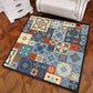 Multifarbiger Mandala Teppich Polypropylen Türkischer Teppich Rutschfeste Rückseite Fleckenresistent Maschinenwaschbarer Teppich für Schlafzimmer