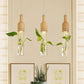 Moderne Glasflasche in Form einer Pflanzschale Licht