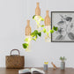 Moderne Glasflasche in Form einer Pflanzschale Licht