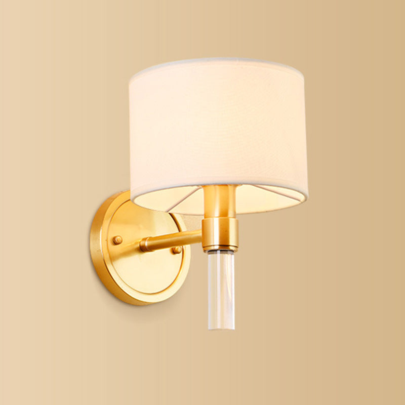 Frendorf | 1 Wandlamp Simpliciteit Geometrisch Vormgegeven Stoffen Wandlamp in Goud
