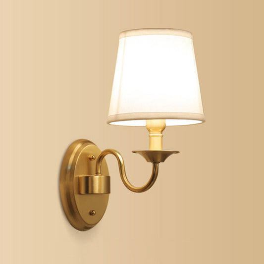Frendorf | 1 Wandlamp Simpliciteit Geometrisch Vormgegeven Stoffen Wandlamp in Goud