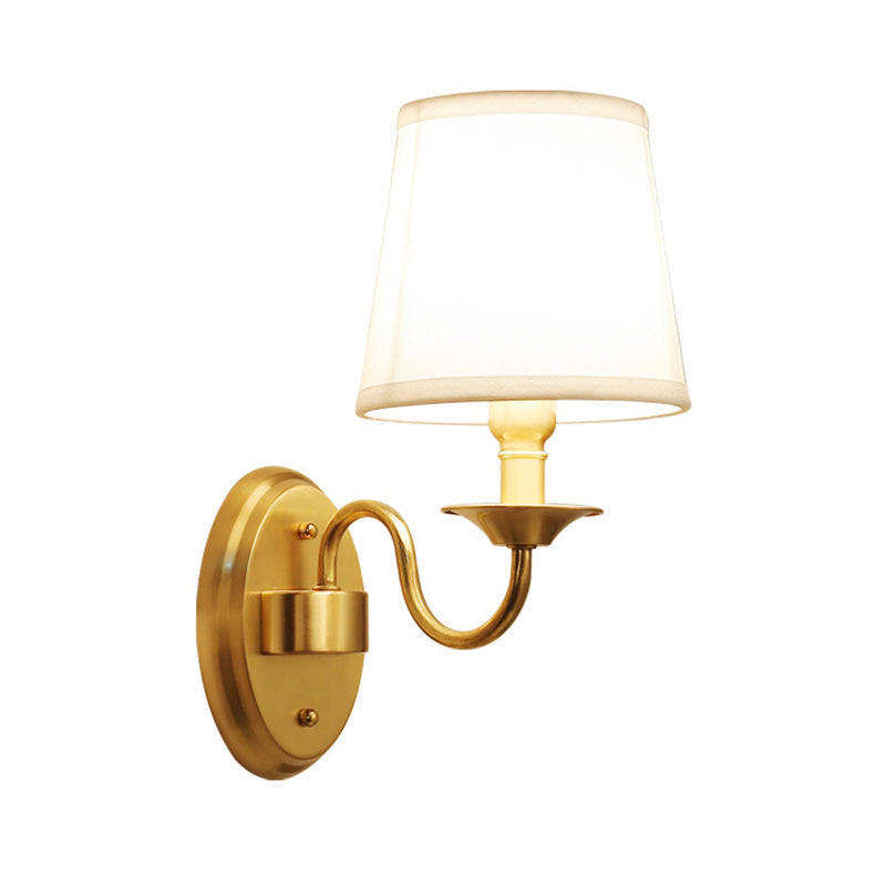 Frendorf | 1 Wandlamp Simpliciteit Geometrisch Vormgegeven Stoffen Wandlamp in Goud