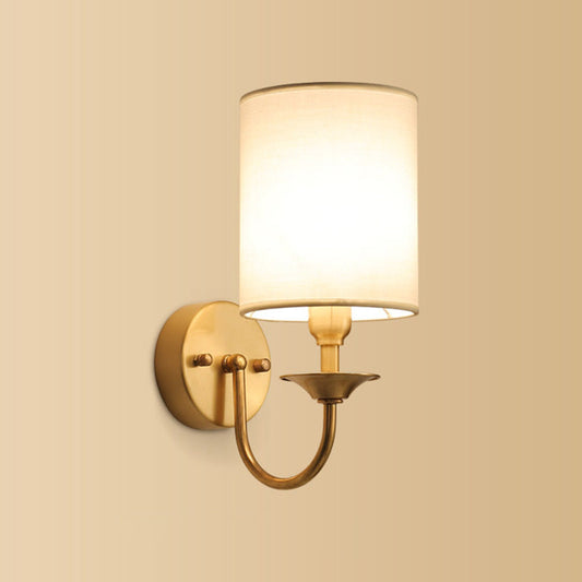 Frendorf | 1 Wandlamp Simpliciteit Geometrisch Vormgegeven Stoffen Wandlamp in Goud