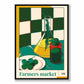 Farmers Market Poster Nr. 1 in Grün Gelb Rot