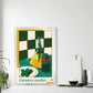 Farmers Market Poster Nr. 1 in Grün Gelb Rot