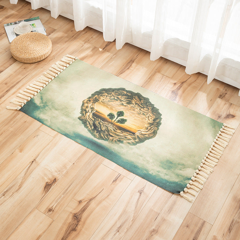 Frendorf | Vivid Plant Strick Teppich Mehr Farben Modern Teppich Synthetisch Haustierfreundlicher Teppich für Gästezimmer