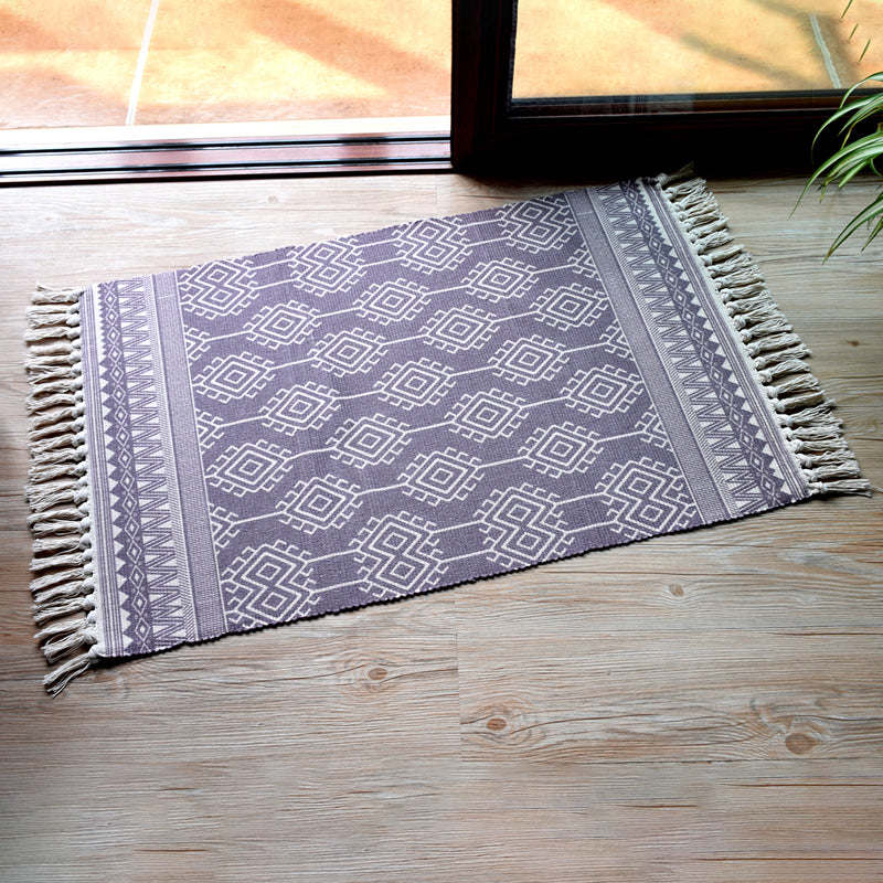 Frendorf | Boho Geometrisch Innen Teppich Multi Farbe Baumwolle Teppich Maschinenwaschbar Bereich Teppich für Wohnzimmer