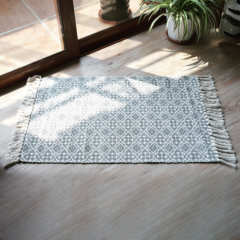 Frendorf | Boho Geometrisch Innen Teppich Multi Farbe Baumwolle Teppich Maschinenwaschbar Bereich Teppich für Wohnzimmer