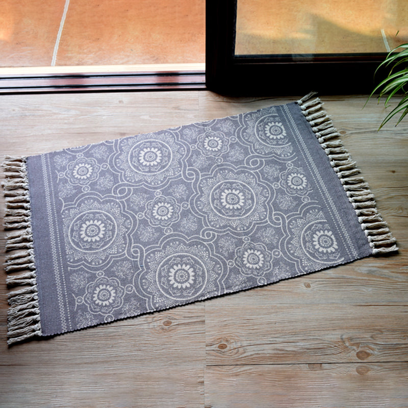 Frendorf | Boho Geometrisch Innen Teppich Multi Farbe Baumwolle Teppich Maschinenwaschbar Bereich Teppich für Wohnzimmer