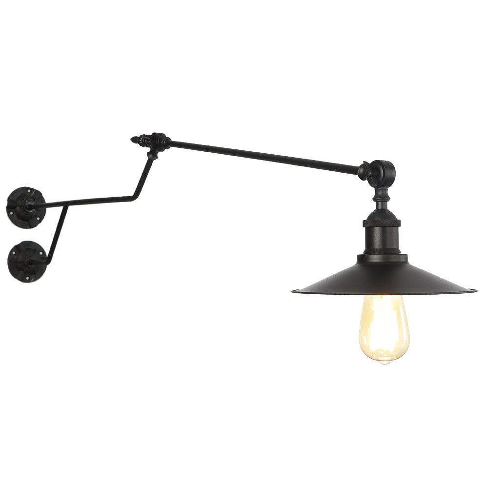 Frendorf | Metalen Zwart/Rood/Wit Wandlamp Kegelshade 1-Lichts Industrieel Muurverlichting voor Woonkamer
