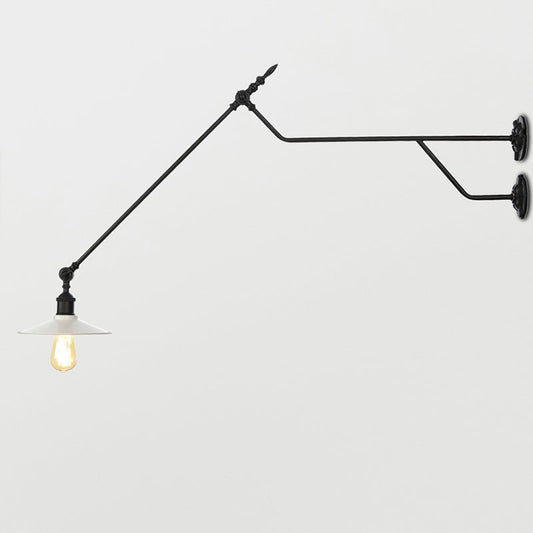 Frendorf | Metalen Zwart/Rood/Wit Wandlamp Kegelshade 1-Lichts Industrieel Muurverlichting voor Woonkamer