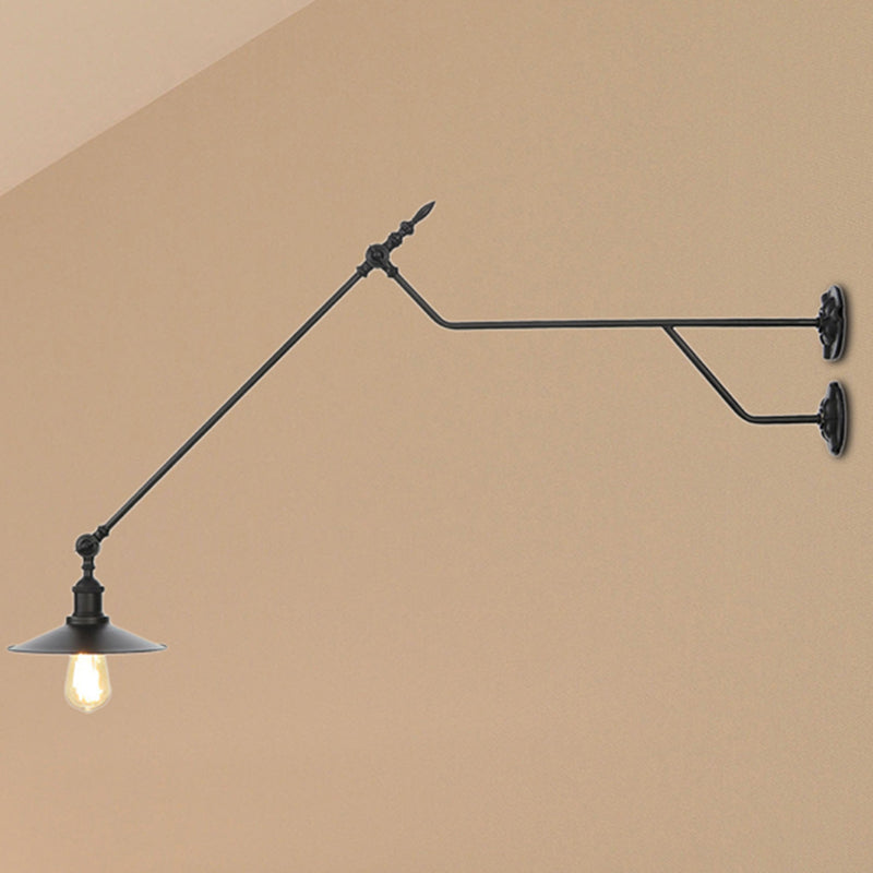 Frendorf | Metalen Zwart/Rood/Wit Wandlamp Kegelshade 1-Lichts Industrieel Muurverlichting voor Woonkamer