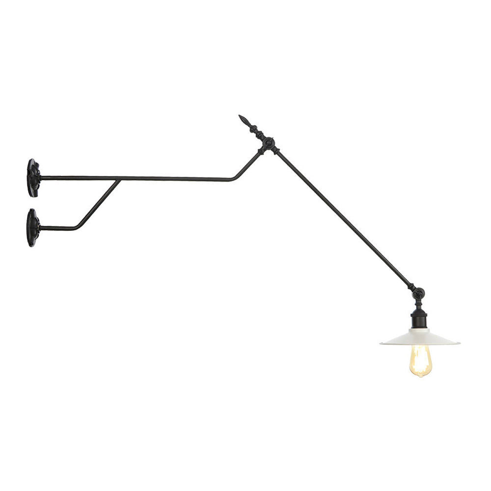 Frendorf | Metalen Zwart/Rood/Wit Wandlamp Kegelshade 1-Lichts Industrieel Muurverlichting voor Woonkamer