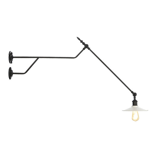Frendorf | Metalen Zwart/Rood/Wit Wandlamp Kegelshade 1-Lichts Industrieel Muurverlichting voor Woonkamer