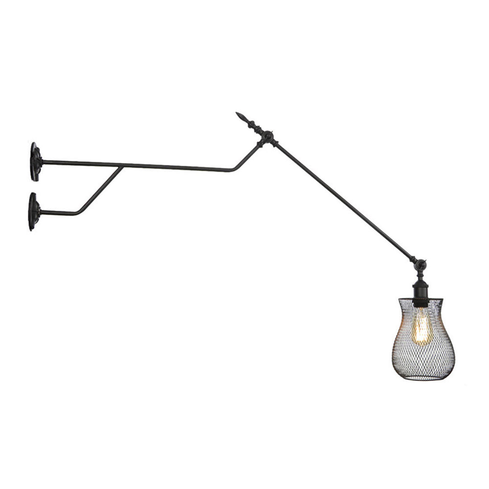 Frendorf | 1 Lichtmetalen Wandlamp Industrieel Zwart Cilinder/Fles Schaduw Binnen Wandlamp Lichtarmatuur