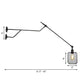 Frendorf | 1 Lichtmetalen Wandlamp Industrieel Zwart Cilinder/Fles Schaduw Binnen Wandlamp Lichtarmatuur
