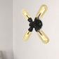 Frendorf | Capsule Woonkamer Wandlamp Industrie Amber Glas 2/4 Licht Zwarte Wandlamp met Pijp Ontwerp