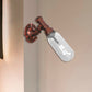 Frendorf | 1 Lamp Wandlamp Capsule Helder Glas Loft Eetkamer Wandverlichting Armatuur in Verweerd Koper met Pijpontwerp