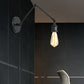 Frendorf | Industriële Open Bol Sconces Verlichting met Swingarm 1 Licht Metalen Wandlamp in Messing/Zwart voor Woonkamer