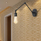 Frendorf | Industriële Open Bol Sconces Verlichting met Swingarm 1 Licht Metalen Wandlamp in Messing/Zwart voor Woonkamer