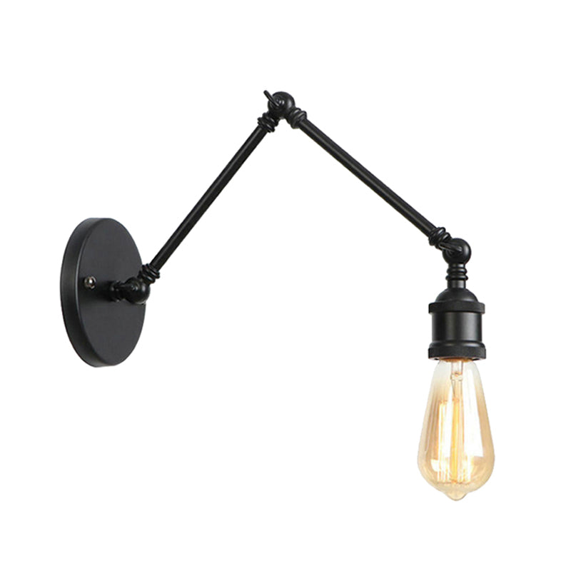 Frendorf | Industriële Open Bol Sconces Verlichting met Swingarm 1 Licht Metalen Wandlamp in Messing/Zwart voor Woonkamer