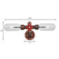 Frendorf | Wetterkupfer 2-Licht Wandleuchte Licht Industriell Klarglas Oval Wandleuchte mit Rohrdesign