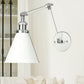 Frendorf | 1 Licht Wandlamp Verlichting Industrieel Conus/Schaal/Golvend Metaal Wandlamp Verlichting in Wit met Verstelbare Arm