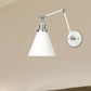 Frendorf | 1 Licht Wandlamp Verlichting Industrieel Conus/Schaal/Golvend Metaal Wandlamp Verlichting in Wit met Verstelbare Arm