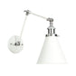 Frendorf | 1 Licht Wandlamp Verlichting Industrieel Conus/Schaal/Golvend Metaal Wandlamp Verlichting in Wit met Verstelbare Arm