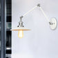 Frendorf | 1 Licht Wandlamp Verlichting Industrieel Conus/Schaal/Golvend Metaal Wandlamp Verlichting in Wit met Verstelbare Arm