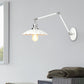 Frendorf | 1 Licht Wandlamp Verlichting Industrieel Conus/Schaal/Golvend Metaal Wandlamp Verlichting in Wit met Verstelbare Arm