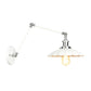 Frendorf | 1 Licht Wandlamp Verlichting Industrieel Conus/Schaal/Golvend Metaal Wandlamp Verlichting in Wit met Verstelbare Arm