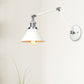 Frendorf | 1 Licht Wandlamp Verlichting Industrieel Conus/Schaal/Golvend Metaal Wandlamp Verlichting in Wit met Verstelbare Arm