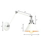 Frendorf | 1 Licht Wandlamp Verlichting Industrieel Conus/Schaal/Golvend Metaal Wandlamp Verlichting in Wit met Verstelbare Arm