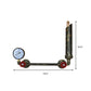 Frendorf | Gegoten IJzeren Buis Wandlamp met Ventiel en Manometer Vintage 1 Licht Woonkamer Wandlamp in Verouderd Messing/Zwart
