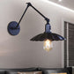 Frendorf | Schwarz/Weiß Wellenförmige Wandlampe mit Schwenkarm Vintage Stilvolles Metall 1 Glühbirne Wohnzimmer Wandleuchte Beleuchtung