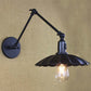 Frendorf | Schwarz/Weiß Wellenförmige Wandlampe mit Schwenkarm Vintage Stilvolles Metall 1 Glühbirne Wohnzimmer Wandleuchte Beleuchtung