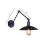 Frendorf | Schwarz/Weiß Wellenförmige Wandlampe mit Schwenkarm Vintage Stilvolles Metall 1 Glühbirne Wohnzimmer Wandleuchte Beleuchtung