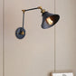 Conic Study Room Wandlampe Industrial Metallic 1 Birne Schwarz/Messing Wandleuchte mit Schwenkarm