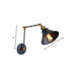Frendorf | Conic Study Room Wandlamp Industrieel Metaal 1 Peervorm Zwart/Brass Wandlamp met Swingarm